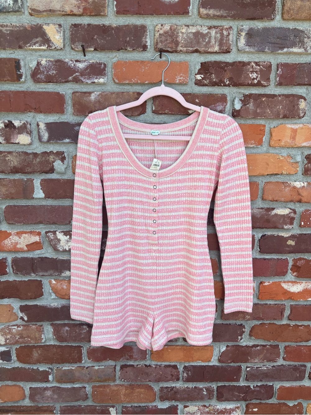 NWT Aerie Striped Long-Sleeve One Piece
